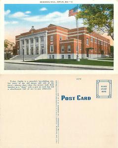 Memorial Hall in Joplin, Missouri, MO, Linen