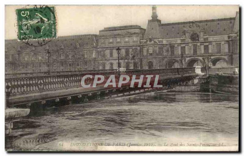 Paris - 6 - The flood of the Seine January 1910 - Le Pont des Saints Peres - ...