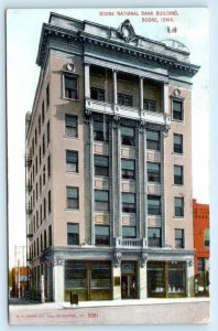 BOONE, IA Iowa ~ Street Scene Boone NATIONAL BANK BUILDING 1911  Postcard