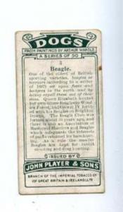 166931 BEAGLE by WARDLE John Player CIGARETTE card ADVERTISING