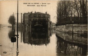 CPA Crue de la Seine PUTEAUX Quai National (413109)