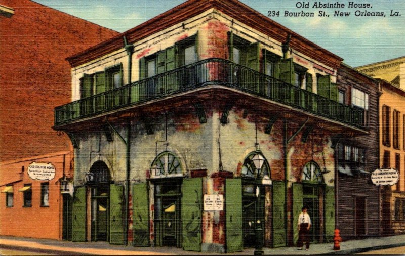 Louisiana New Orleans Old Absinthe House 1950 Curteich