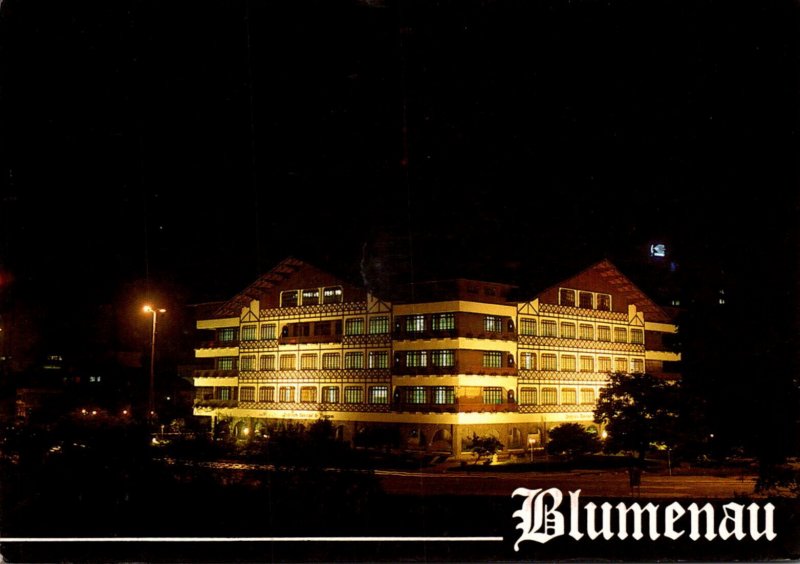 Brazil Blumenau Prefeitura Municipal At Night 1996