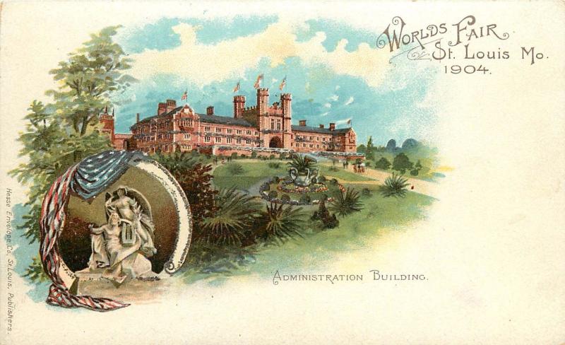 1904 St Louis World's Fair Administration Buliding Undivided Back Postcard 