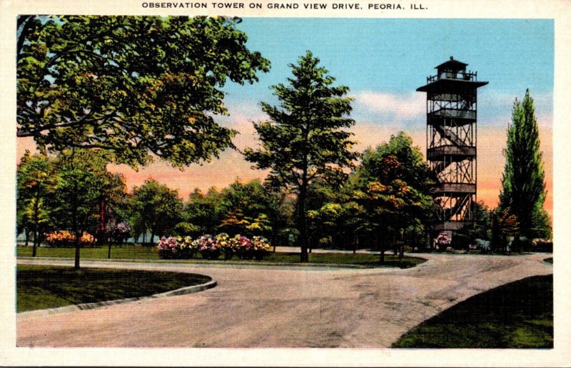 Illinois Peoria Observation Tower On Grand View Drive