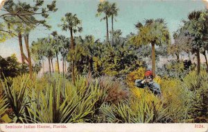 Seminole Native American Indian Hunter 1912 postcard