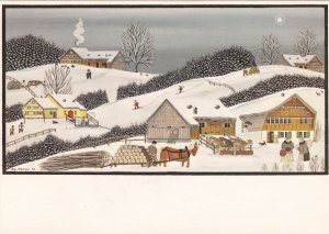 Albert Manser Winter Swiss Painting Postcard