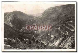Old Postcard The laces of the Col de Braus Nice Road has Sospel