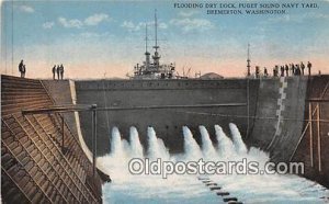 Flodding Dry Dock, Puget Sound Navy Yard Bremerton, Washington Unused 