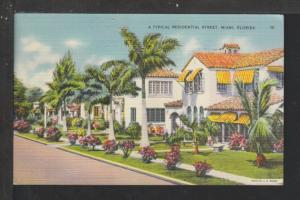 Residential Street,Miami,FL Postcard 