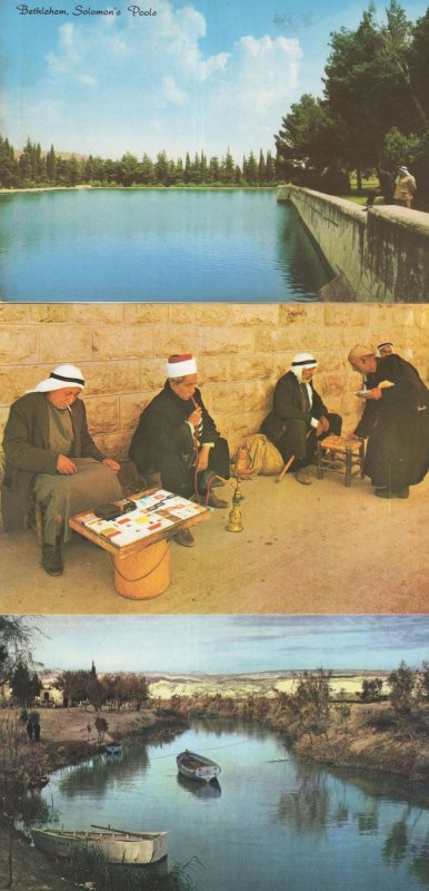 Jerusalem Jewish Water Pipe Smoking River 3x Israel Postcard s