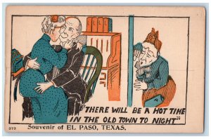 c1905 Souvenir Of El Paso Texas TX , Grandfather Grandmother View Humor Postcard