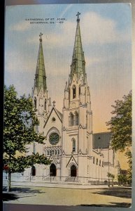 Vintage Postcard 1930-1945 Cathedral of St. John, Savannah, Georgia (GA)