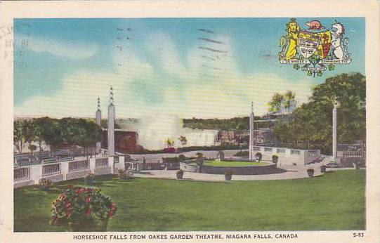 Horseshoe Falls From Oakes Garden Theatre Niagara Falls Ontario