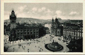 Czech Republic Prague Prag Old Town Square Vintage Postcard C095