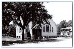 c1950's Methodist Church Scene Street Mason City Iowa IA RPPC Photo Postcard