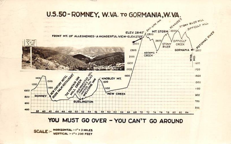 U. S. 50 - Romney to Gormania - Romney, West Virginia WV  