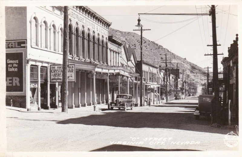 Nevada Virginia City C Street Real Photo sk3442