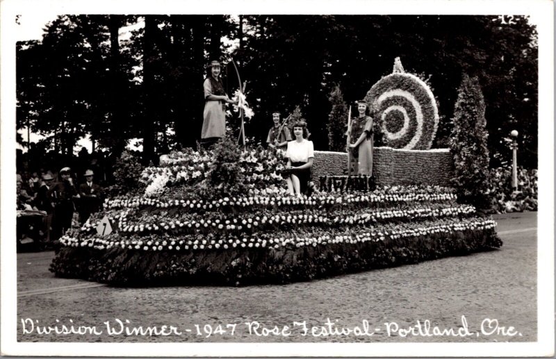 Real Photo Postcard Division Winner 1947 Rose Festival Parade Portland, Oregon