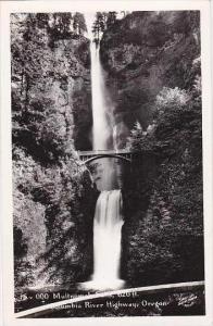 Oklahoma Multnomah Falls Columbia River Highway Real Photo RPPC