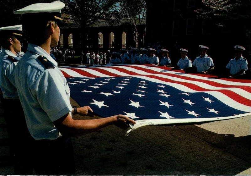 Connecticut New London Flag Folding Practice At U S Coast Guard Academy