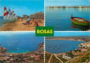 Spain Postcard Costa Brava Rosas various aspects
