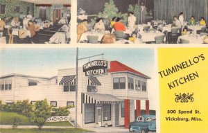 Vicksburg Mississippi Tuminello's Kitchen Restaurant Vintage Postcard AA31724