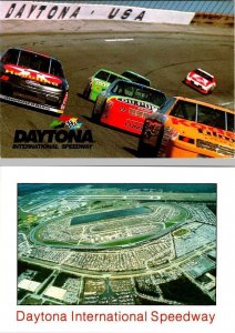 2~4X6 Postcards FL Florida  DAYTONA INTERNATIONAL SPEEDWAY Nascar Race & Aerial