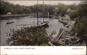 Halifax Nova Scotia NS Boats Purcell's Cove Northwest Arm Vintage PC