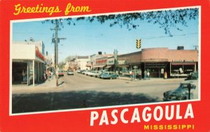 Postcard Downtown Pascagoula Mississippi 