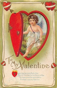 J23/ Valentine's Day Love Holiday Postcard c1910 Cupid 76