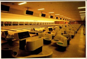 Las Vegas Nevada Showboat Lanes Bowling Alley Home of the PBA Postcard CON-2