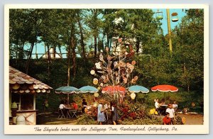 Gettysburg~Fantasyland Amusement Park Skyride~Lollypop Tree~Ice Cream Cone 1960
