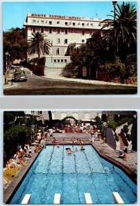 2 Postcards COSTA DO SOL, Portugal ~ MONTE ESTORIL HOTEL Swimming Pool 4x6