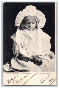 Child Sewing Bonnet Glasses Tinted Birnam Scotland United Kingdom Postcard