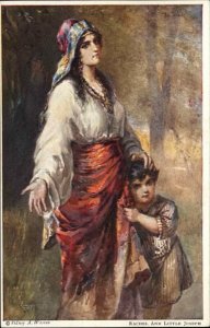 CHRISTIANITY OLD TESTAMENT SERIES Rachel & Joseph BIBLE c1910 Postcard