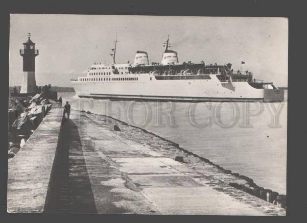 092444 GERMANY Molenkopf  LIGHTHOUSE & ship Sassnitz Old PC