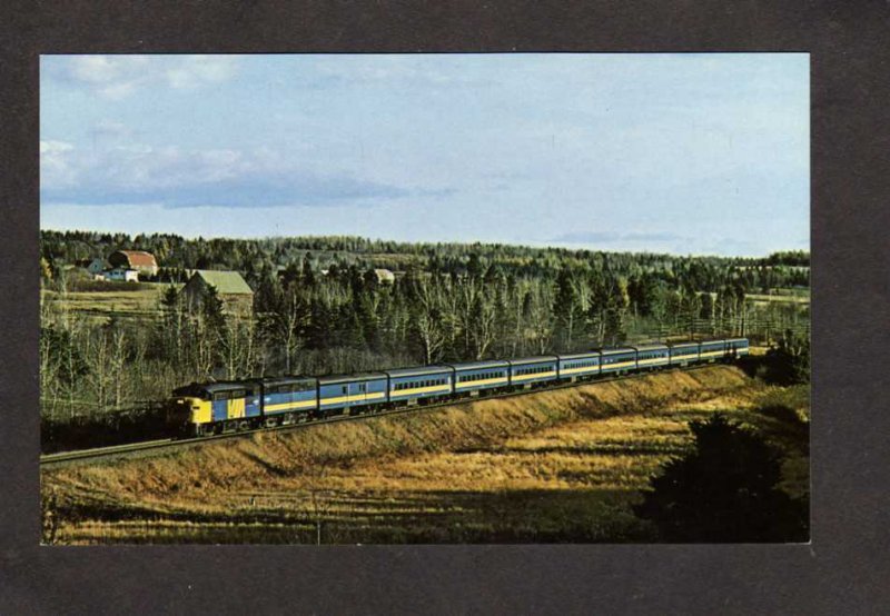 NB VIA Railroad Train Calhoun New Brunswick Canada Carte Postale Postcard