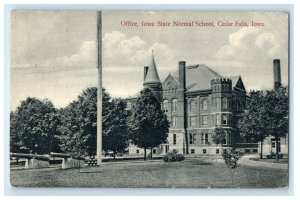 1909 Office Iowa State Normal School Cedar Falls IA Posted Antique Postcard