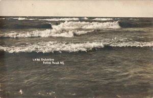 Lake Ontario Sodus Point, N.Y. Waves Crashing c.1912 RPPC / 10C1-433