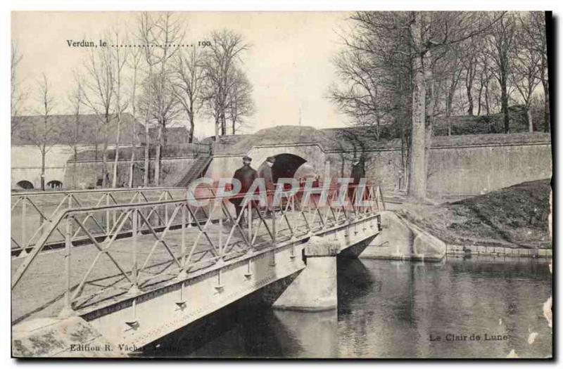 Old Postcard Verdun The Moonlight