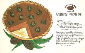 Vintage Postcard Southern Pecan Pie Gran'Ma Golds Original Delicacy Florida