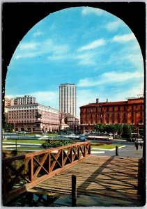 Napoli Town-Hall Square Bridge Naples Italy Buildings Postcard