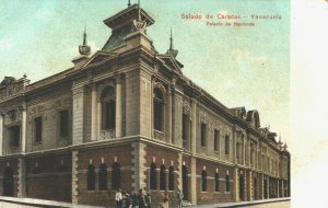 Venezuela Saludo de Caracas Palacio de Hacienda Vintage Postcard 04.17