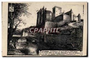 Old Postcard The castle Clisson