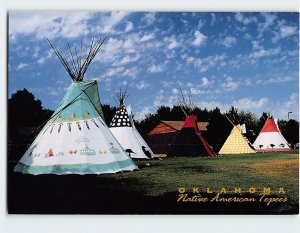 Postcard American Indian Tepees At Anadarko Oklahoma USA