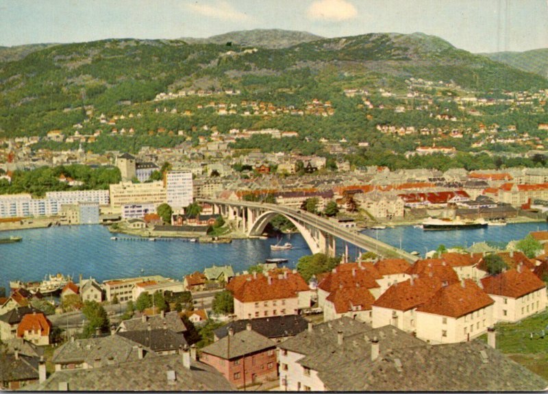 Norway Bergen View Of The Town