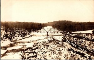 RPPC View of Bridge Over the Salmon River NY Vintage Postcard M47