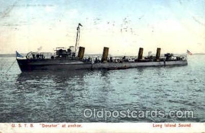 USTB Decator Military Ship 1916 light paint chips on corners, tab marks fro...