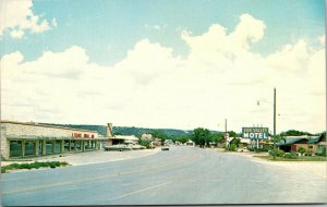 Vtg 1970s Street Scene Junction Texas Unused Chrome Postcard